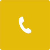 Yellow box with white phone icon centered.