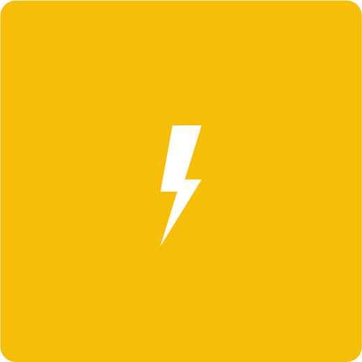 Yellow lightning bolt box